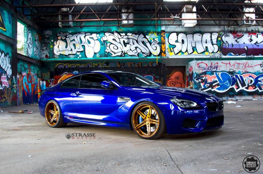  BMW M6 San Marino Blue on Strasse Wheels 2015 года  (фото 11 из 20)